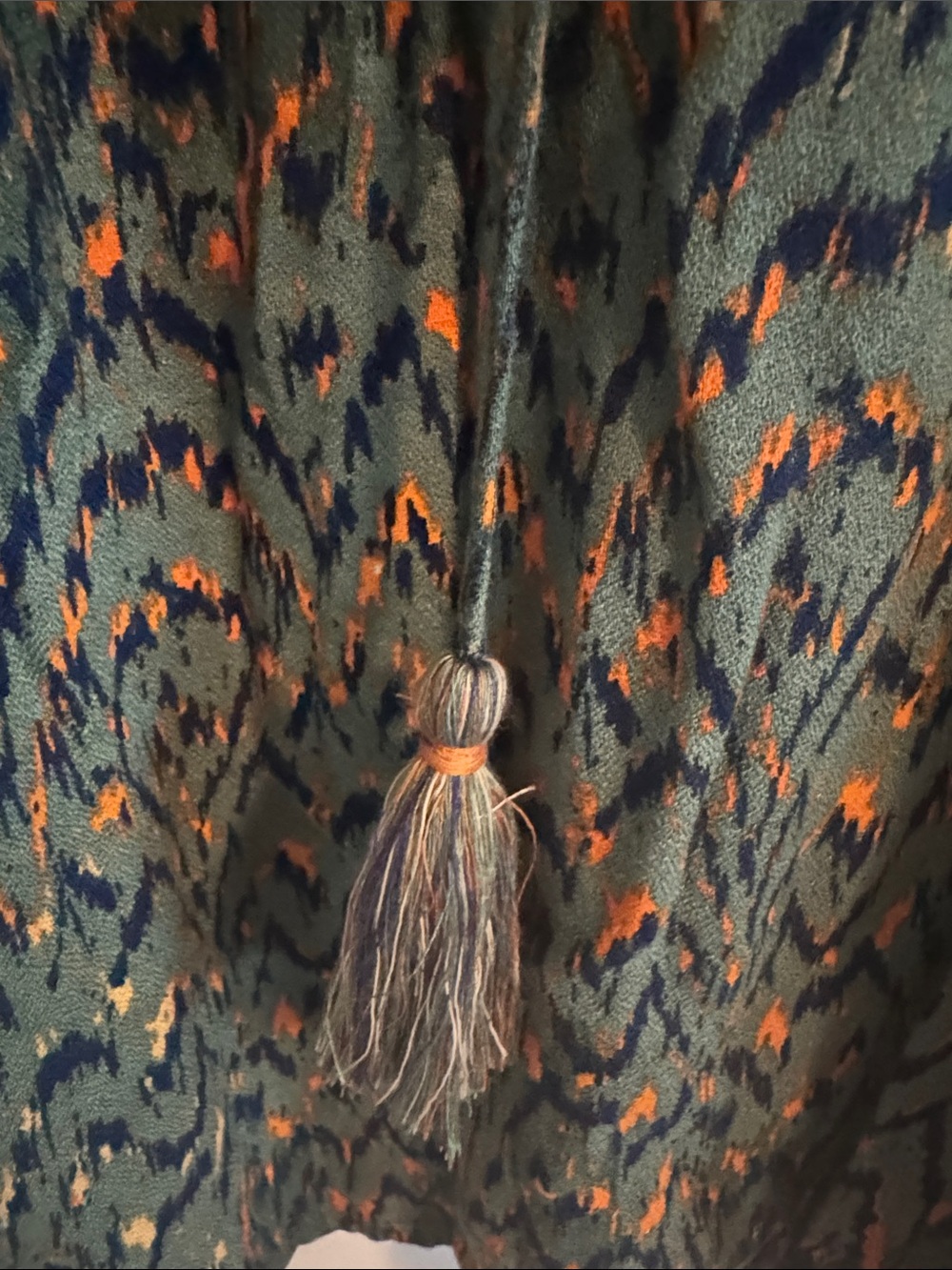 Liverpool Teal Green Patterned Boho Peasant Tunic - Picture 3 of 6